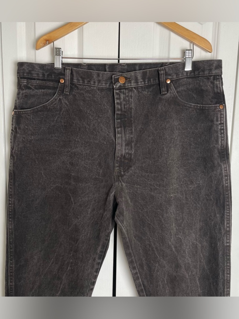 Wrangler Cowboy Cut Jeans Men’s 40x34* Black 1013MWZKL Faded Denim Western Rodeo - Picture 2 of 14